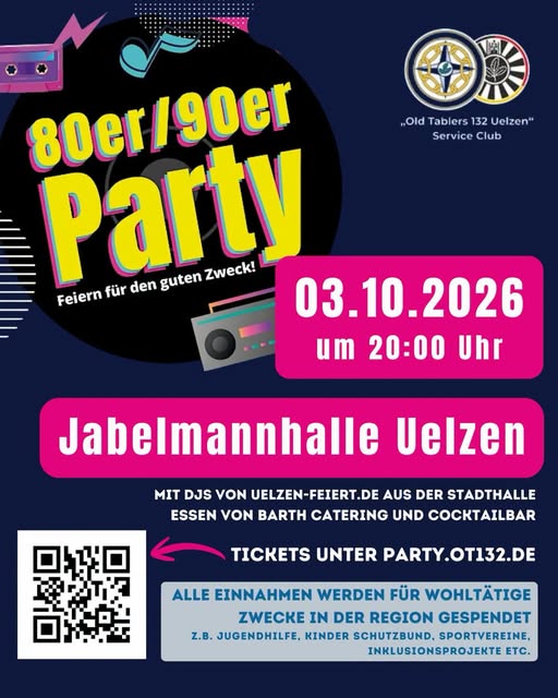 80er/90er PARTY FÜR DEN GUTEN ZWECK